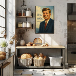 Vintage JFK Poster: Patriotic Inspiration and Civic Duty