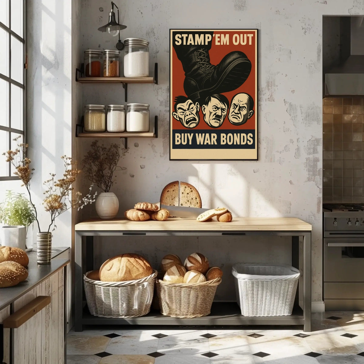Stamp Em Out War Bonds Propaganda Poster