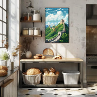 Great Wall of China Artistic Travel Poster