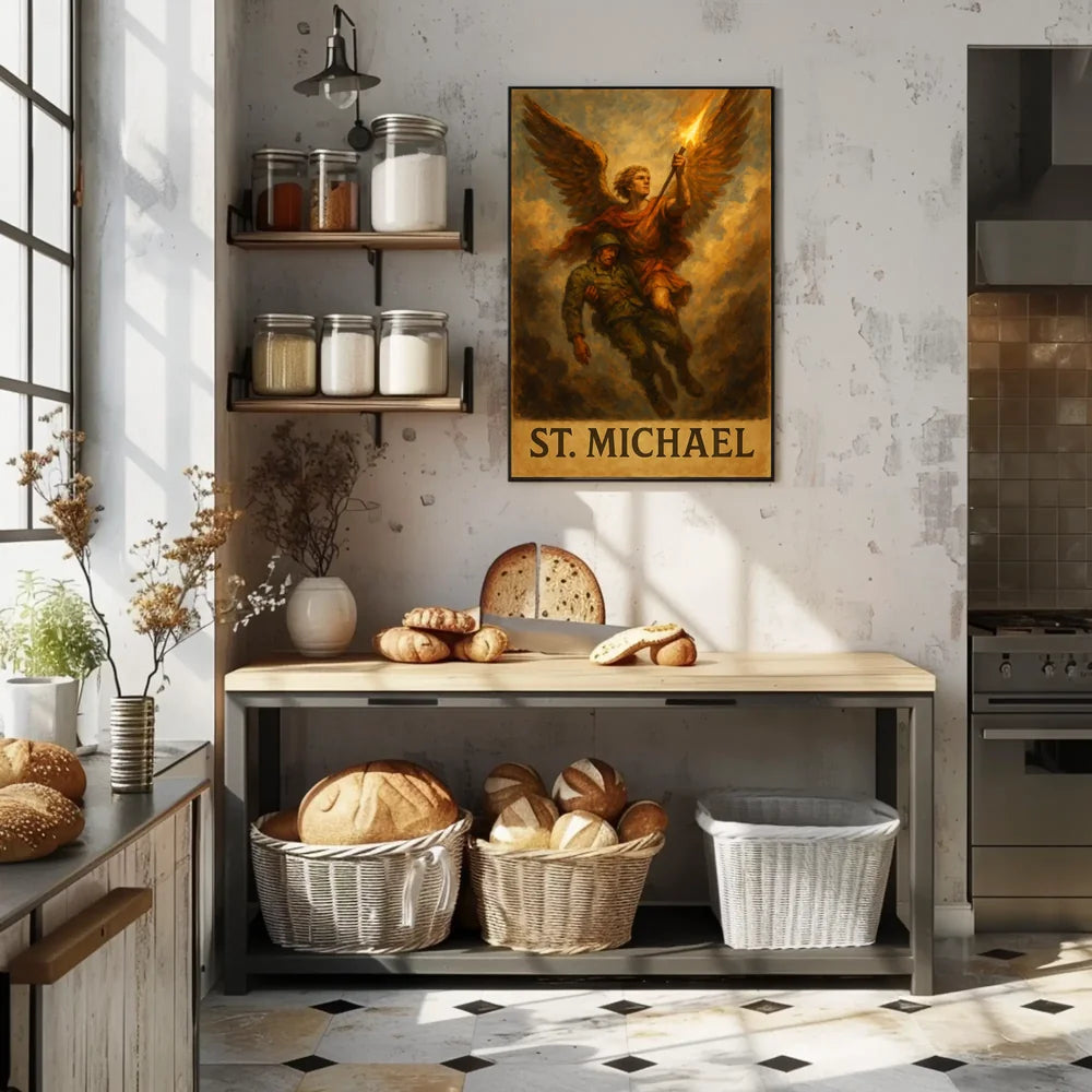 Saint Michael Archangel Spiritual Art Poster