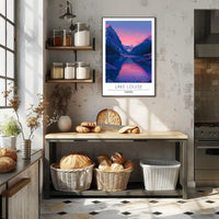 Lake Louise Tranquil Reflection Scenic National Park Poster
