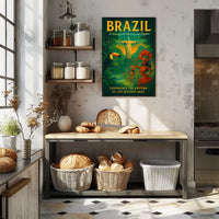 Brazilian Culture Dancers Lush Greenery Poster