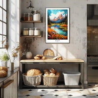 Banff Scenic Landscape Modern National Park Poster PosterGoat