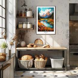 Banff Scenic Landscape Modern National Park Poster PosterGoat