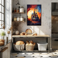 Vibrant St. Basil's Cathedral Travel Art Poster