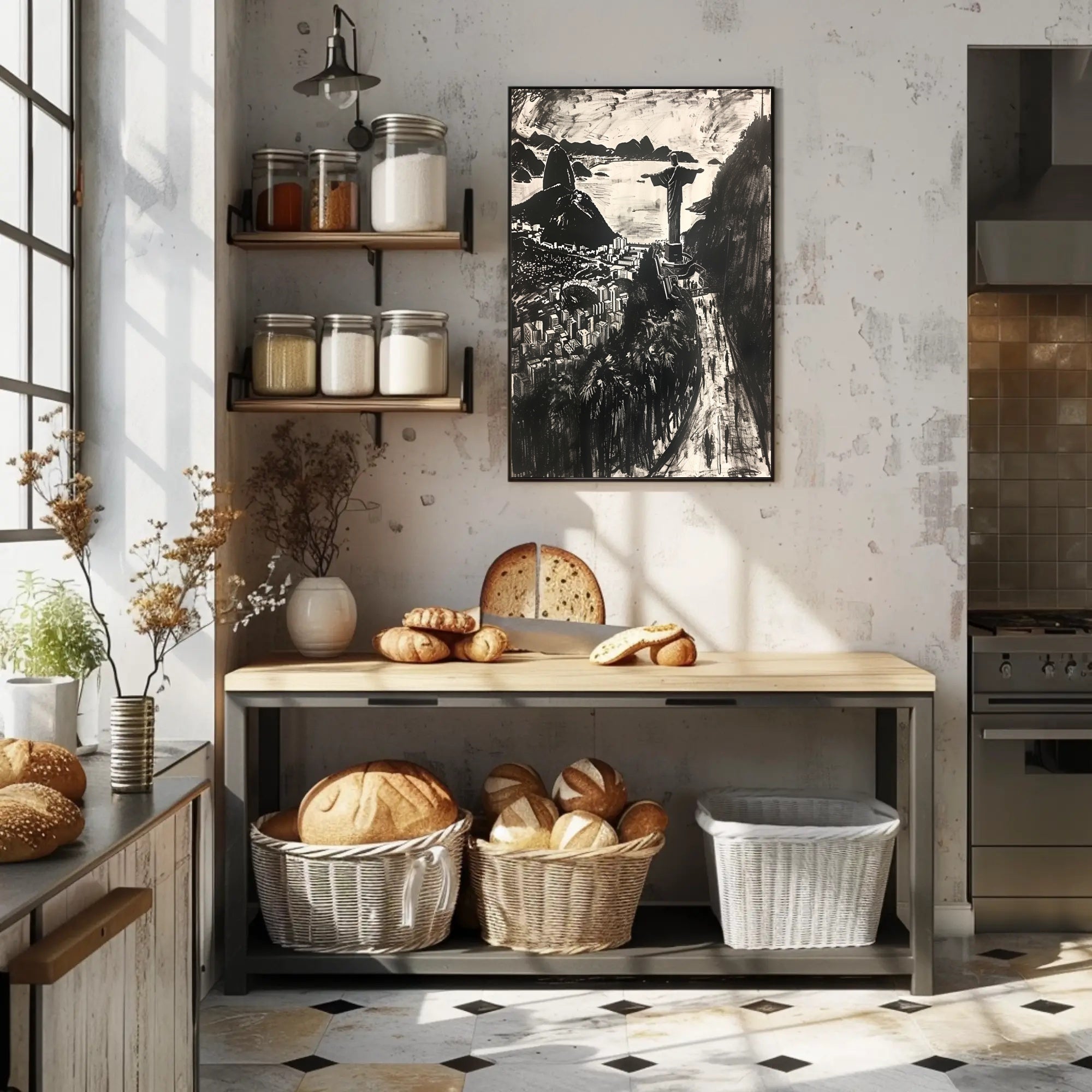 Rio De Janeiro Artistic Cityscape Poster