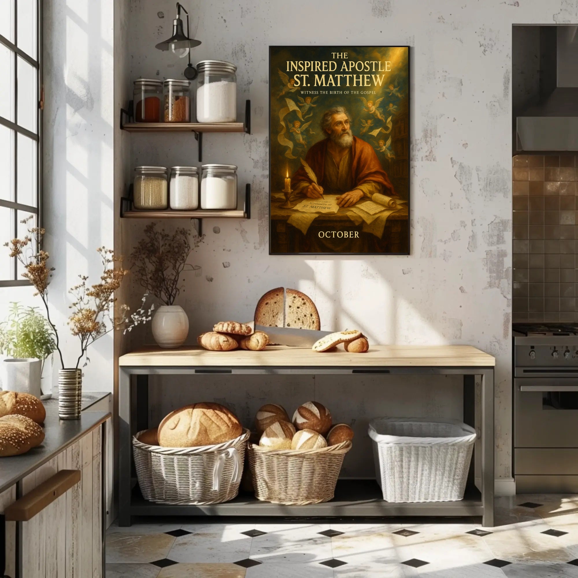 The Inspired Apostle St. Matthew Poster