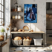 Cozy Winter Cabin Retreat Poster