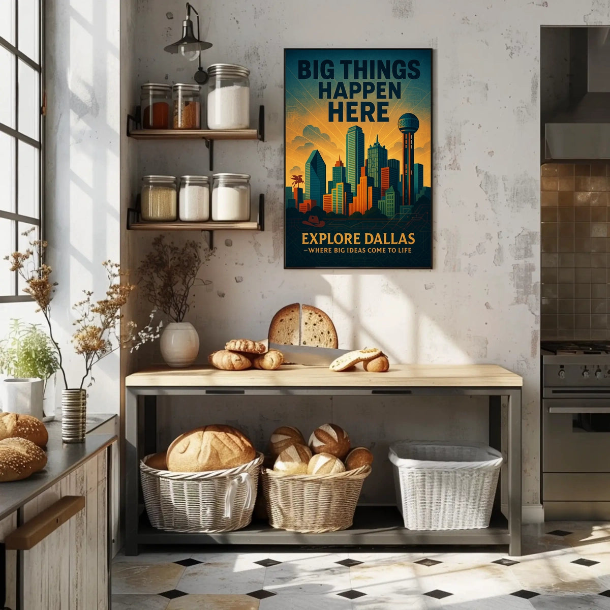 Explore Dallas Big Things Happen Here Poster