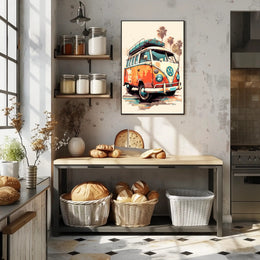 Vintage Road Trip Vibes Poster