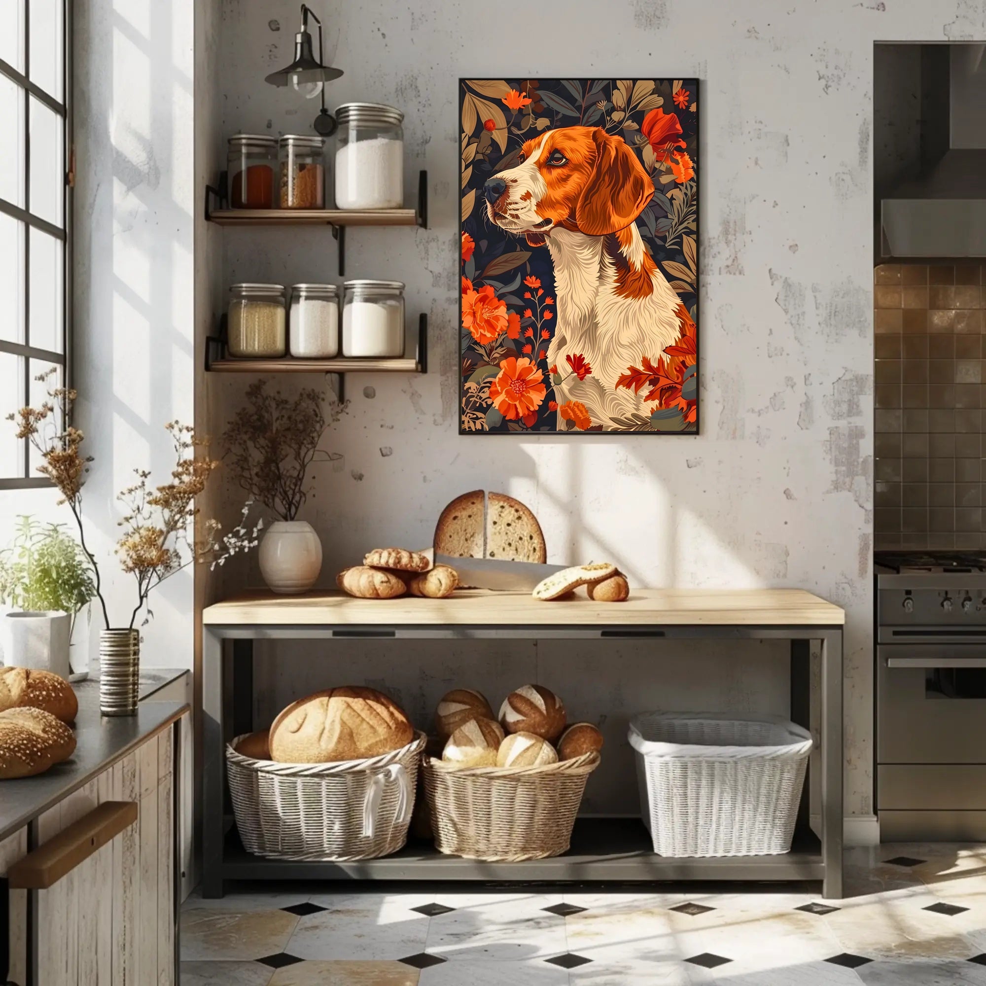 Autumn Canine Elegance Wall Art Print