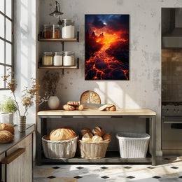 Fiery Landscape Poster