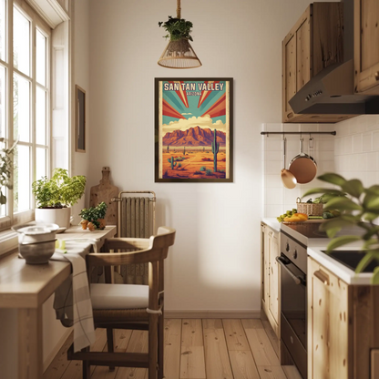 San Tan Valley Arizona Sunset Desert Vintage Travel Poster
