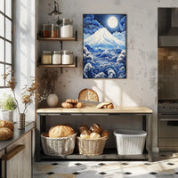 Mount Fuji Moonlit Tranquility Cultural Heritage Poster
