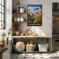 Yosemite Vintage Travel Poster Wall Art Print
