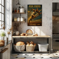 Jesse Owens Berlin Olympics Vintage Art Poster