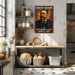 Chester A. Arthur 21st President of the United States Glitch Hop Art Poster