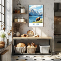 Lake Clark National Park Poster Vintage Travel Print