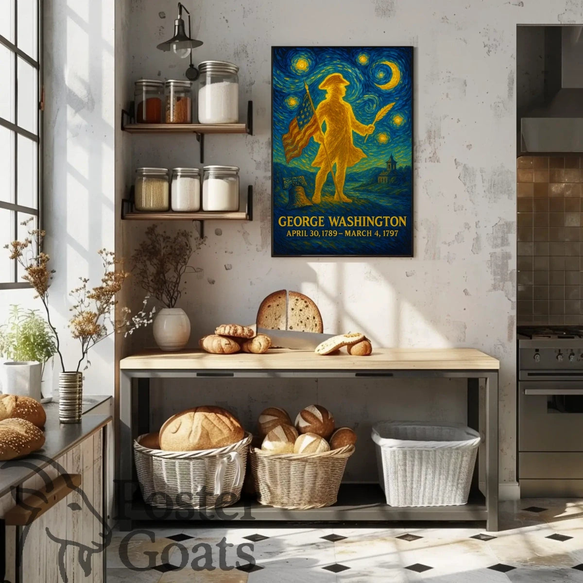 George Washington Starry Tribute Historical or Presidential Poster