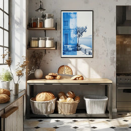 Timeless Blue Mediterranean Serenity Artistic Poster