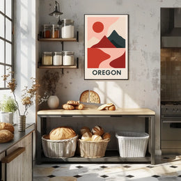 Oregon Abstract Landscape Poster
