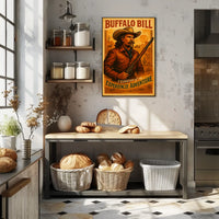 Buffalo Bill Legend Of Adventure Poster Vintage Wall Art