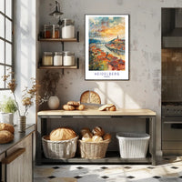 Heidelberg Watercolor Dreamscape Urban or Cityscape Poster PosterGoat
