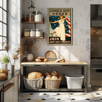 Liberty Lady Vintage Military Recruitment Poster