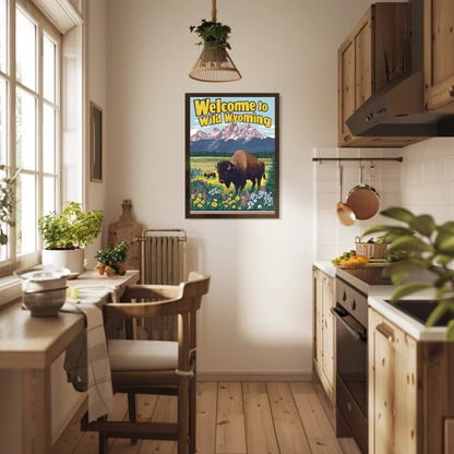Welcome to Wild Wyoming Vintage Poster