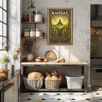 Kansas Heart of America Poster PosterGoat