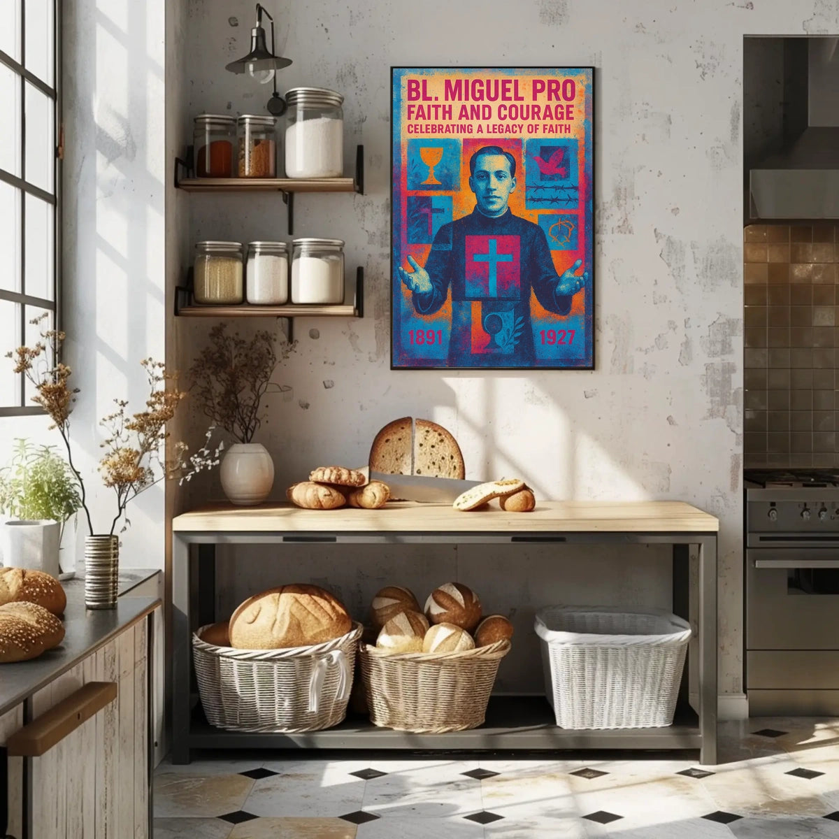 Bl. Miguel Pro Faith And Courage Poster