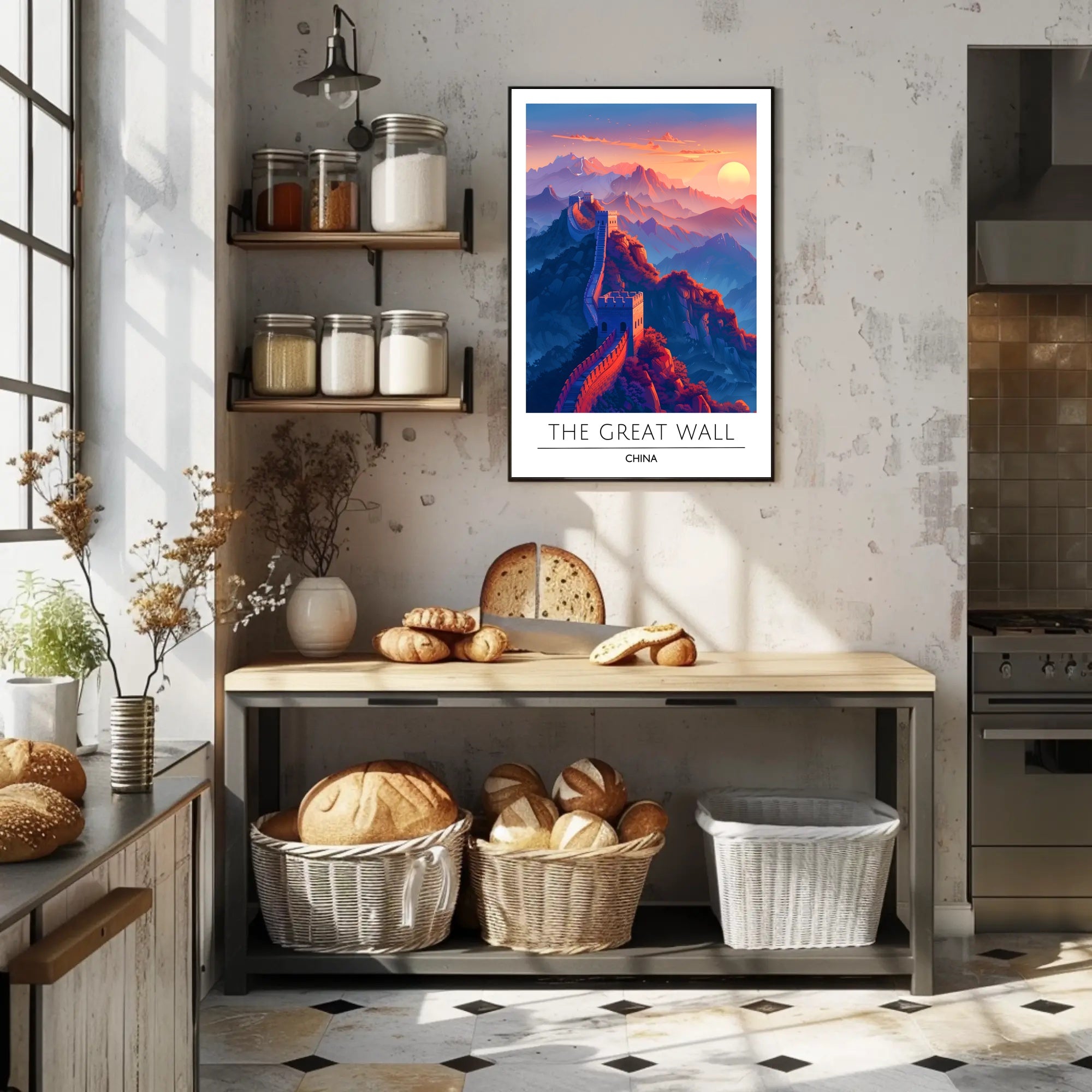 Great Wall of China Majesty Travel Poster