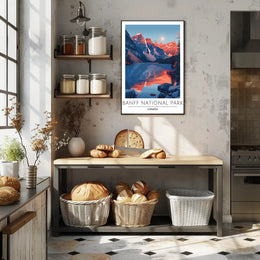 Banff National Park Reflection Travel Poster