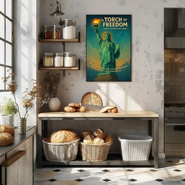 Statue of Liberty Vintage Art, Motivational or Quote Poster