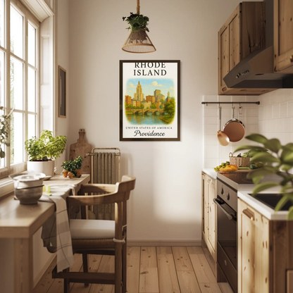 Rhode Island, Providence Signature Series Vintage Travel Poster