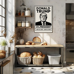 Trump Commanding Presence Monochrome Poster