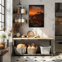 Tbilisi at Sunset: Romantic Urban or Cityscape Poster
