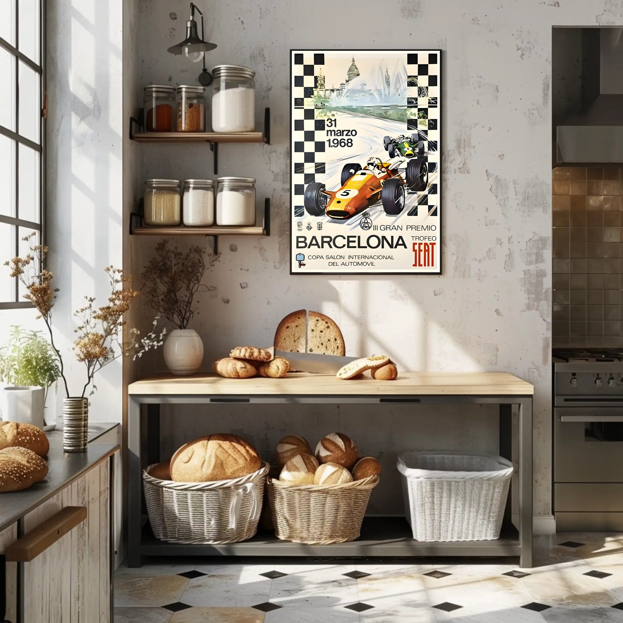 Barcelona Trofeo SEAT 1968 Poster