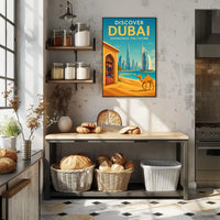Dubai City Poster Modern Skyline Art For Travel Lovers