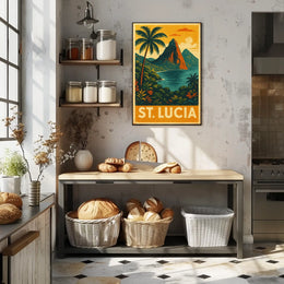 St. Lucia Travel Poster