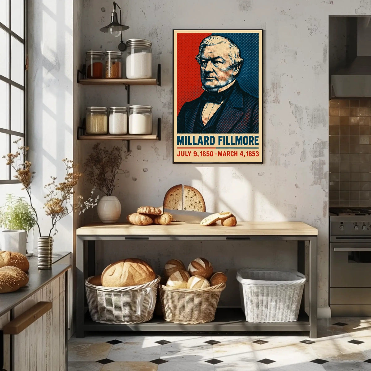 Millard Fillmore Presidential Term Vintage Collector Poster