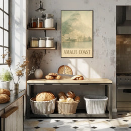 Amalfi Coast Poster Wall Art 18x24 Scenic Print Decor
