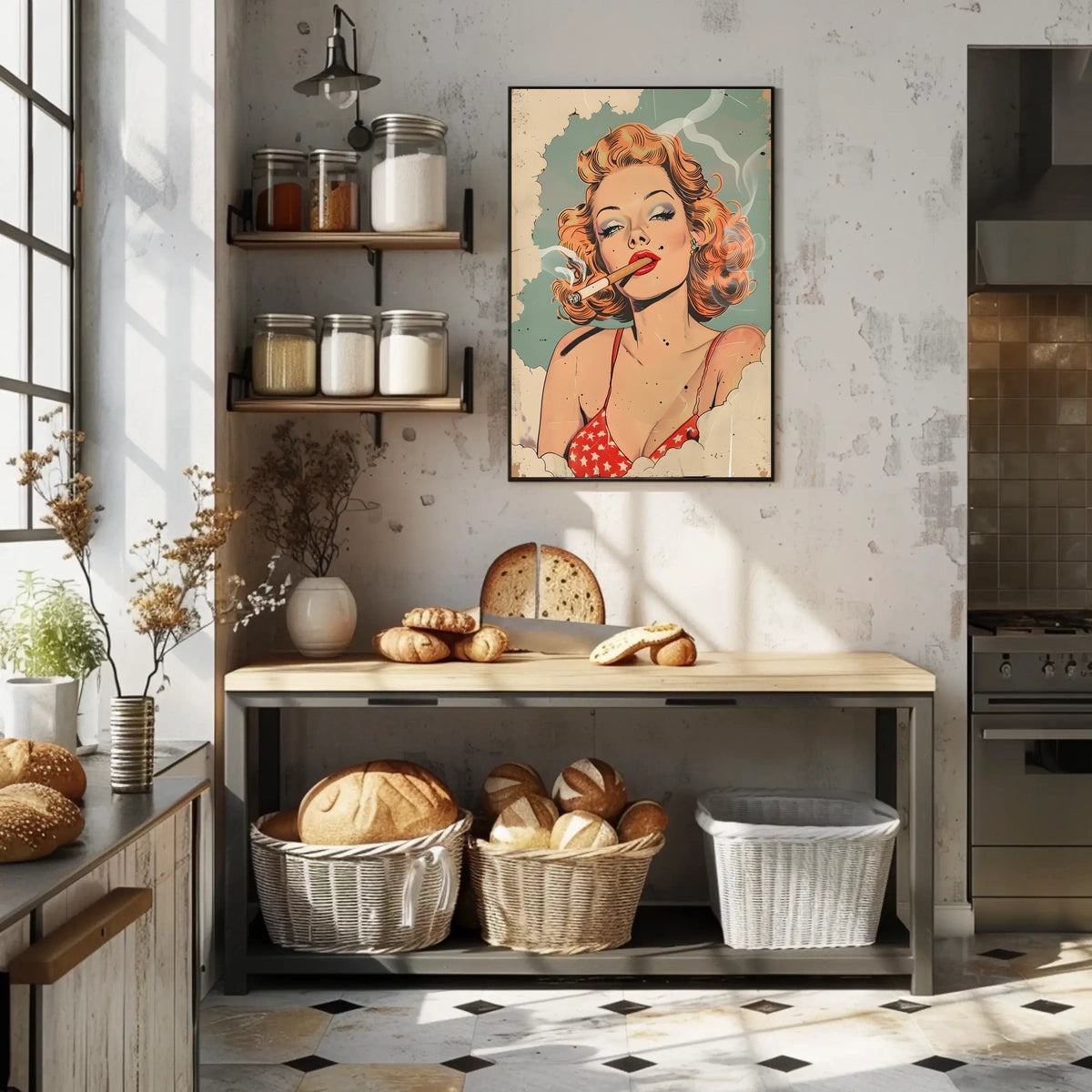 Retro Glamour Illustration Poster