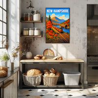 New Hampshire Autumn Train Journey Poster PosterGoat