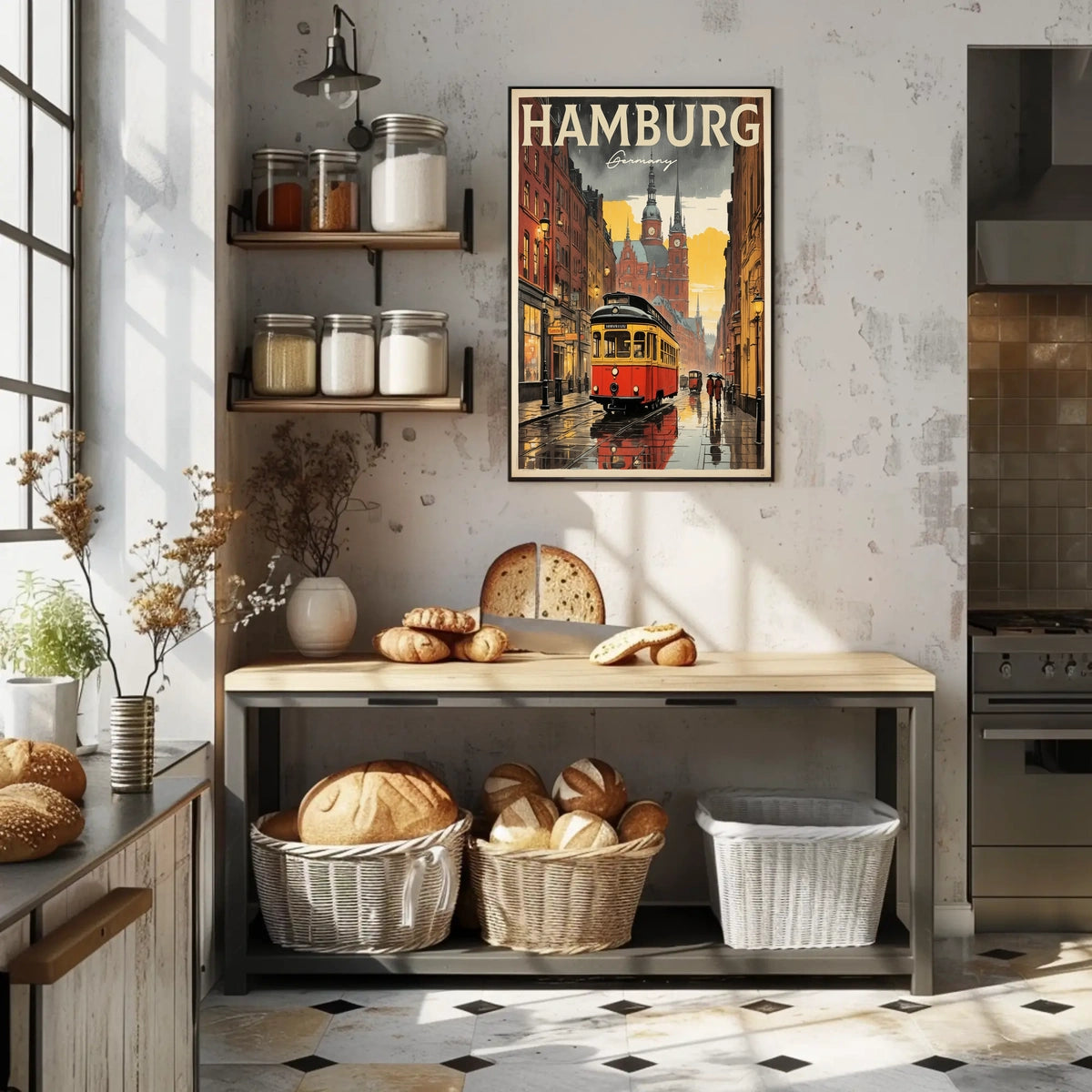 Hamburg Vintage Travel Poster