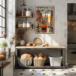 Hamburg Vintage Travel Poster