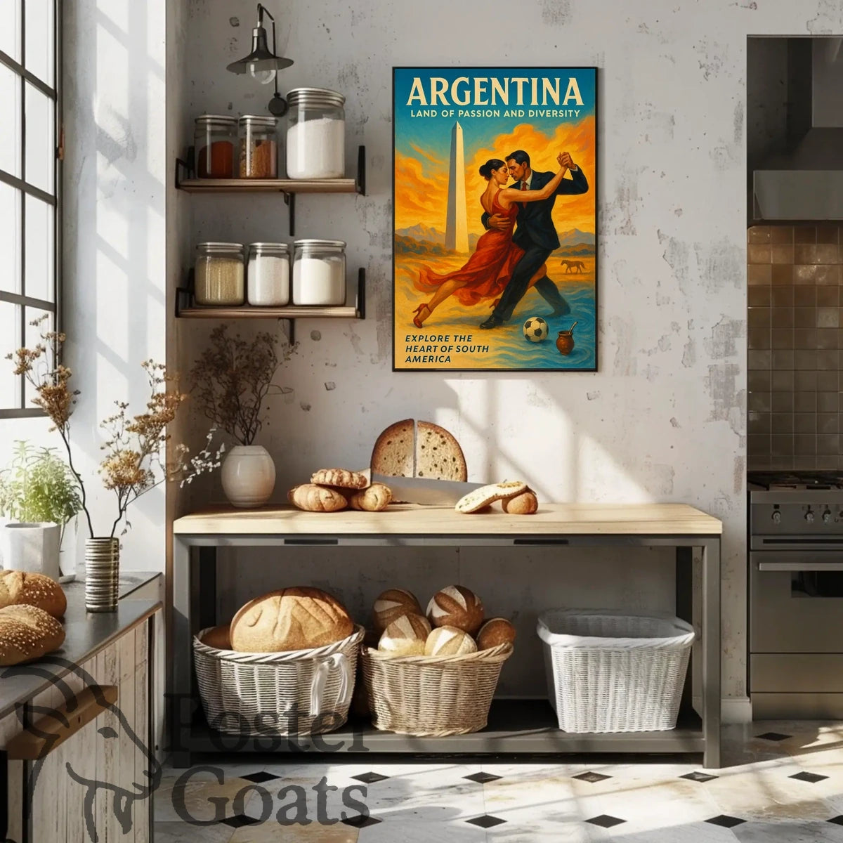 Argentina Tango Vibes: Vibrant Cultural or Heritage Poster