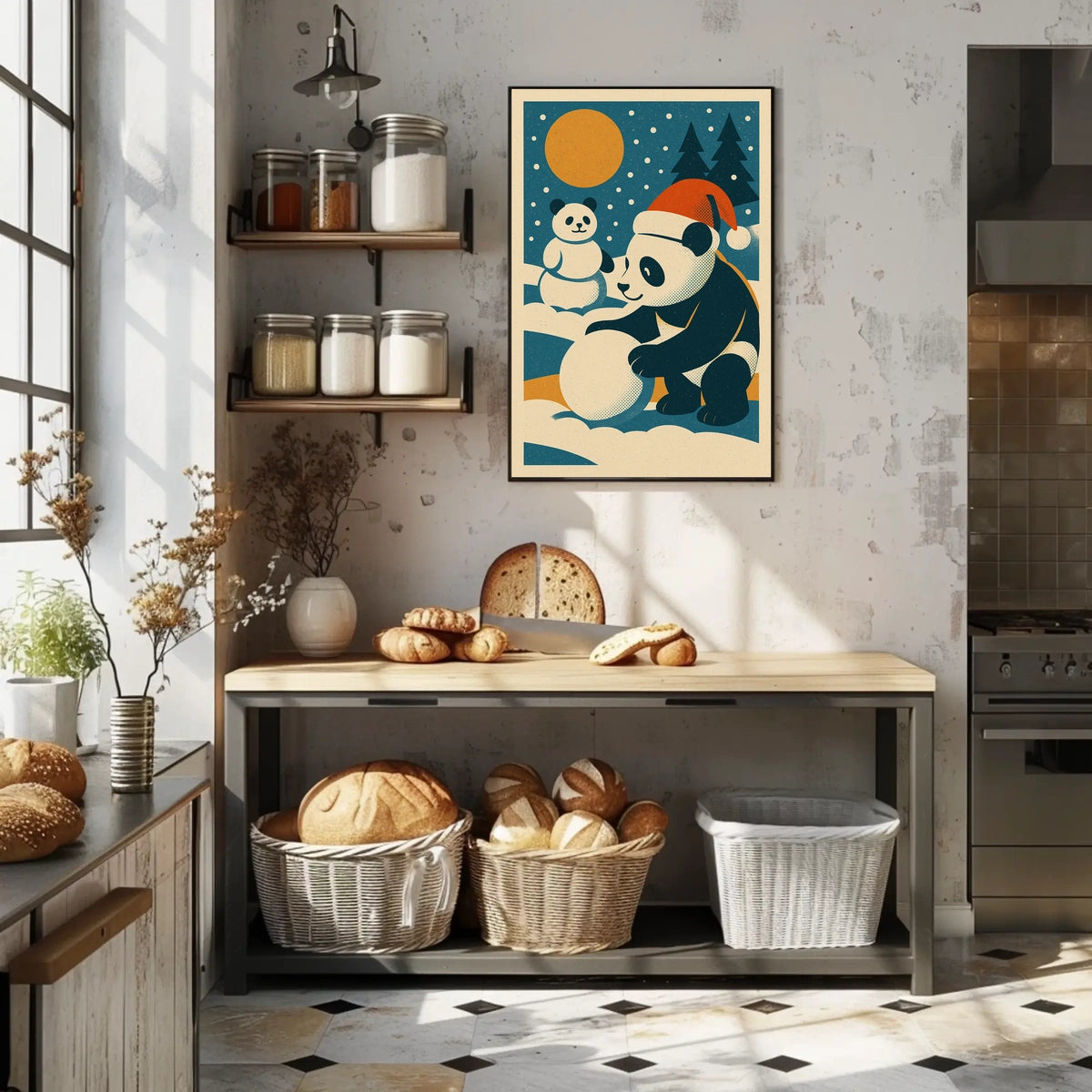 Winter Wonderland with Pandas Poster