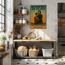 Empowerment Vintage Poster: Mother and Son Bond