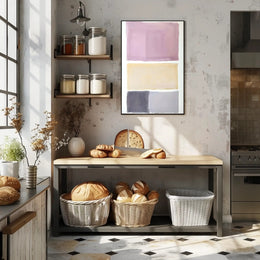 Abstract Color Blocks Modern Wall Art Print